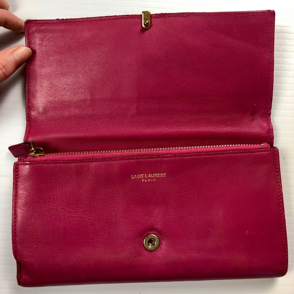 Saint Laurent Y Line Leather Long Clutch Wallet - Picture 5 of 7